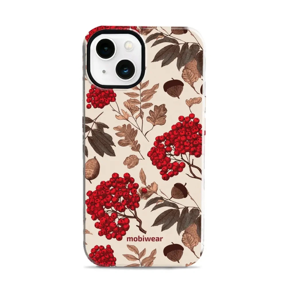 Etui ochronne do iPhone 13, Mobiwear Elite Pro MagSafe, jarzębina na ecru