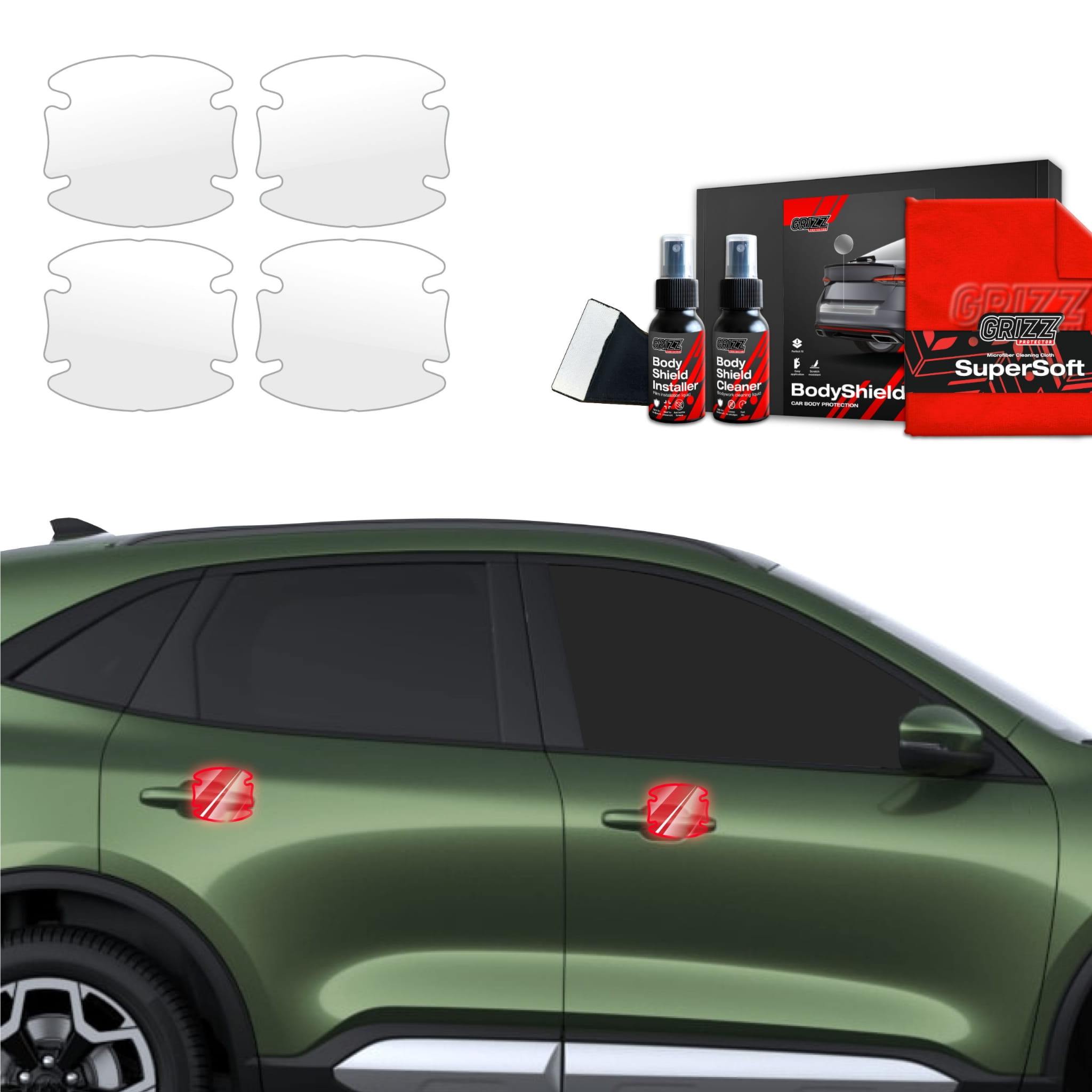 4w1 Folia ochronna Grizz Protector pod klamki do Ford Kuga Titanium Facelift (2024-2026)