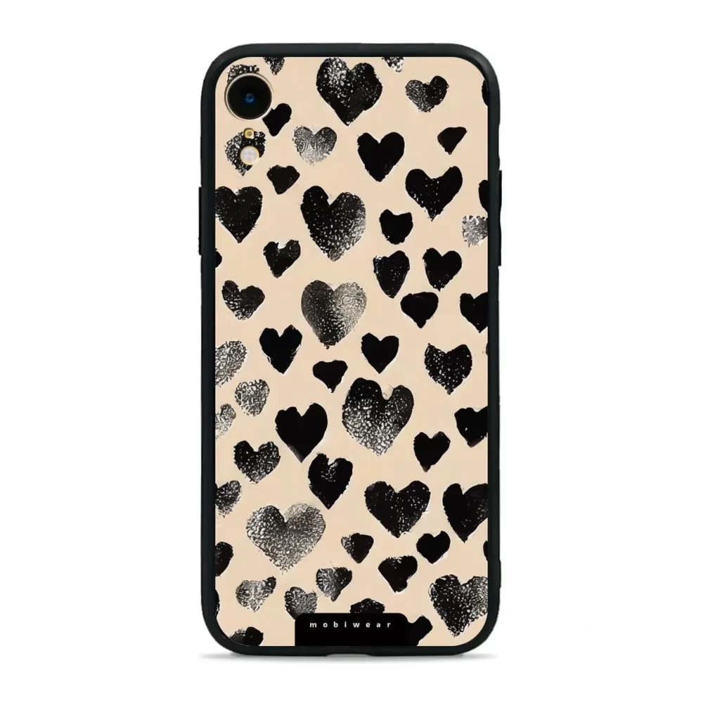 Etui ochronne do iPhone Xr, Mobiwear Glossy Case, beżowa miłość