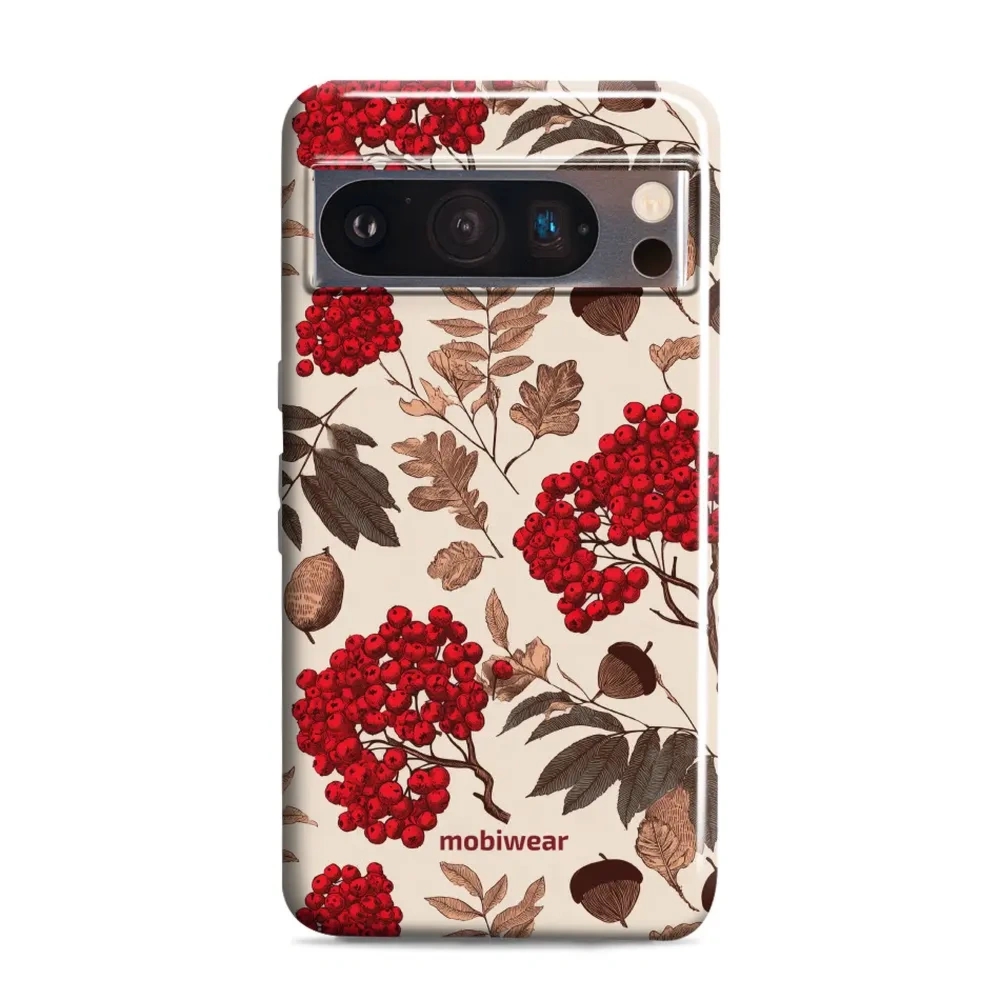 Etui ochronne do Google Pixel 8 Pro, Mobiwear Elite Pro, jarzębina na ecru