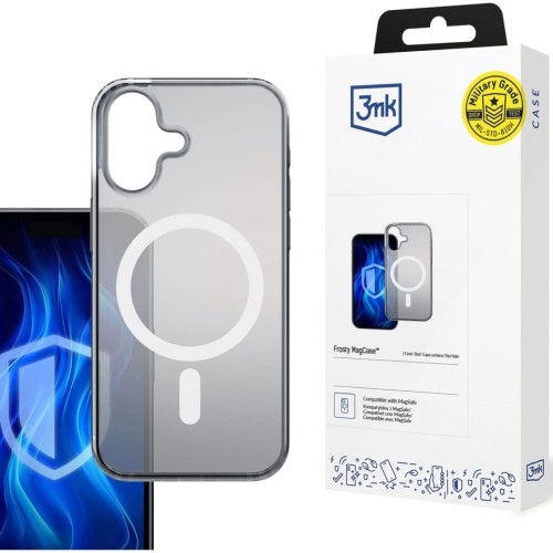 Image of Etui 3mk Frosty MagCase do iPhone 16, półprzezroczyste z białym