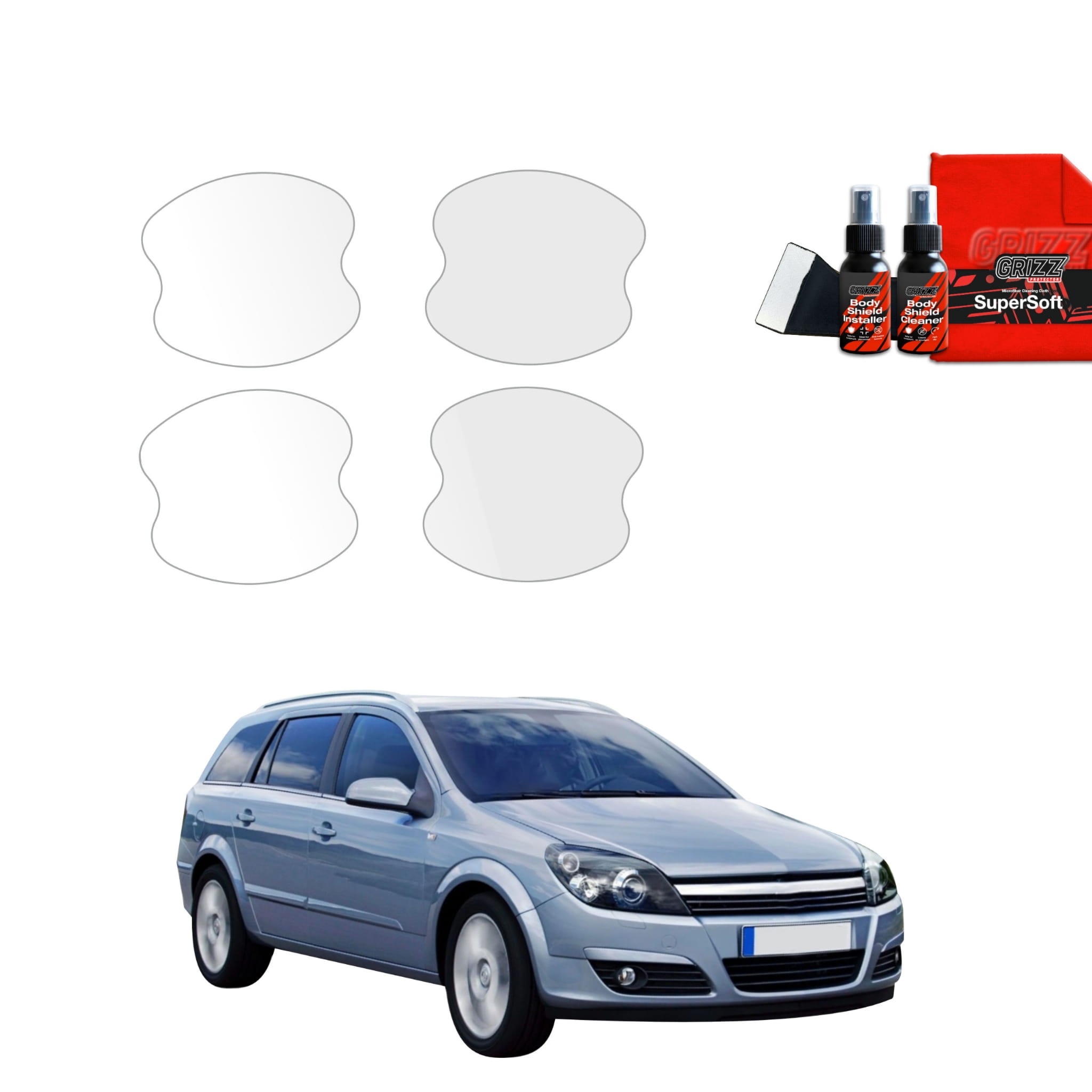 4w1 Folia ochronna pod klamki Grizz Protector do Opel Astra H Kombi 5D (2004-2014)