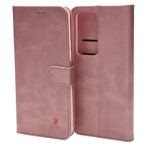 Image of Etui Bizon Case Wallet do Xiaomi Poco F4, jasnoróżowe