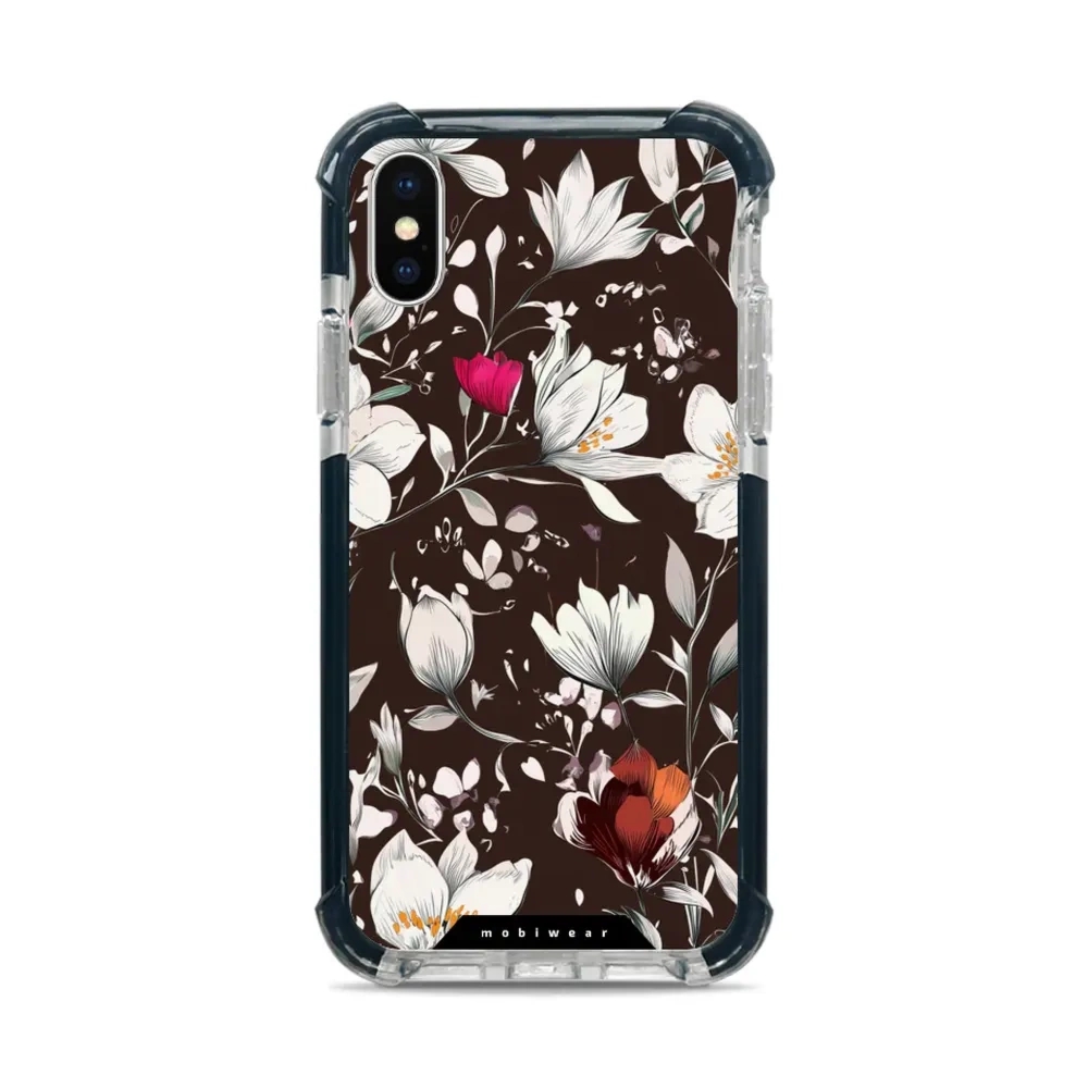 Etui ochronne do iPhone Xs do MagSafe, Mobiwear Elite Bumper, nocny bukiet
