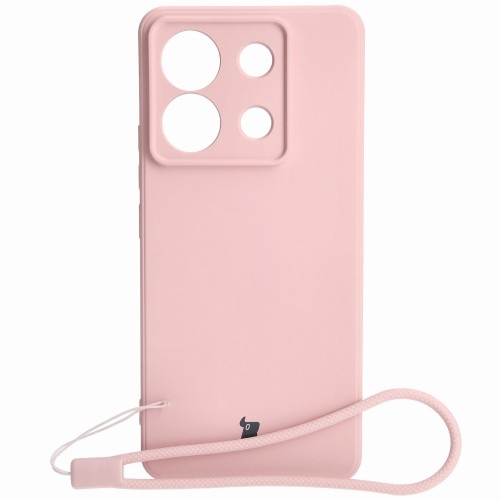 Image of Etui Bizon Case Silicone Sq do Xiaomi Poco X6 / Xiaomi Redmi Note 13 Pro 5G, jasnoróżowe