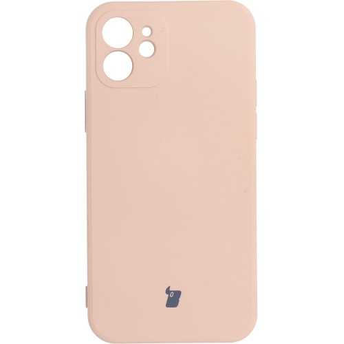 Image of Etui Bizon Case Silicone do iPhone 12, jasnoróżowe