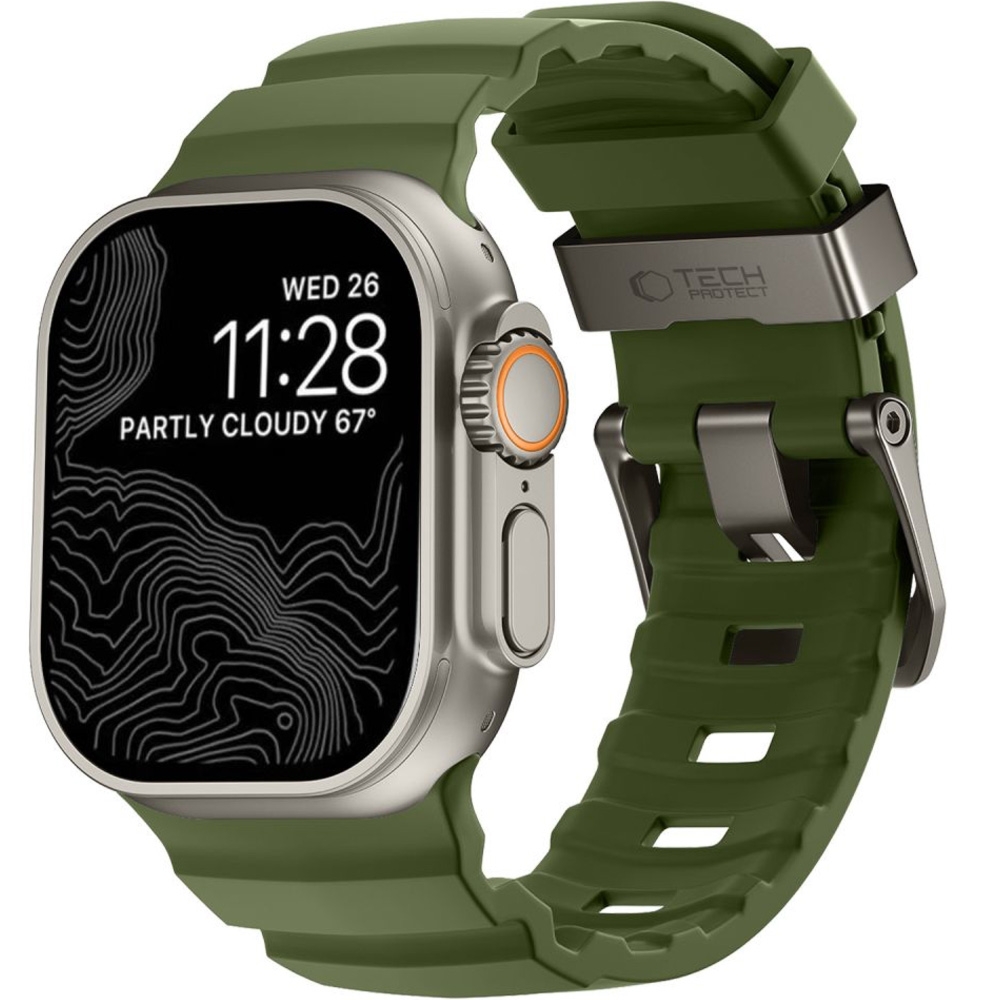 Pasek Tech-Protect Motion do Apple Watch 49/46/45/44 mm, ciemnozielony