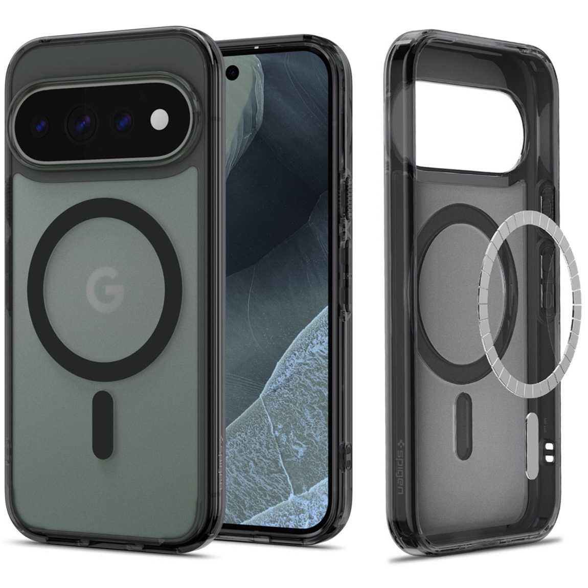 Etui Spigen Ultra Hybrid Mag do MagSafe do Google Pixel 11 Pro XL, półprzezroczysto-czarne