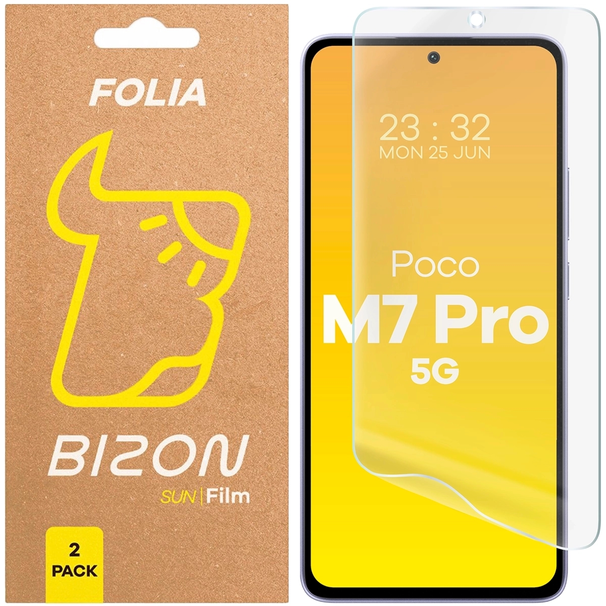 Folia matowa Bizon Film Sun Duo do Xiaomi Poco M7 Pro 5G, 2 sztuki