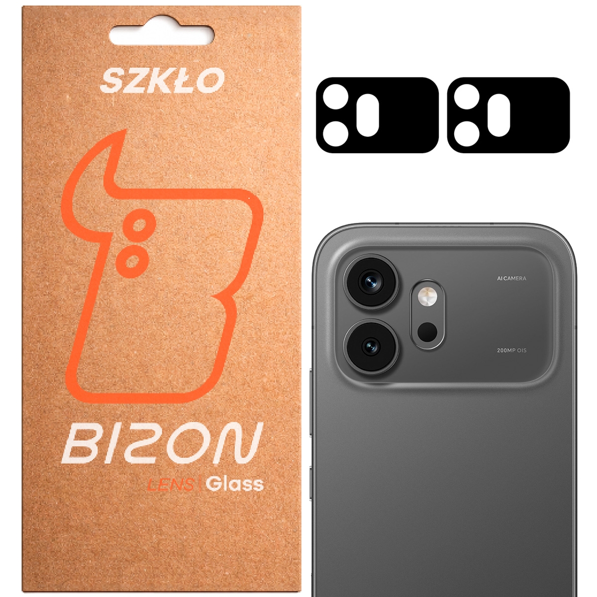 Szkło na aparat Bizon Glass Lens do Honor 600 5G, 2 sztuki
