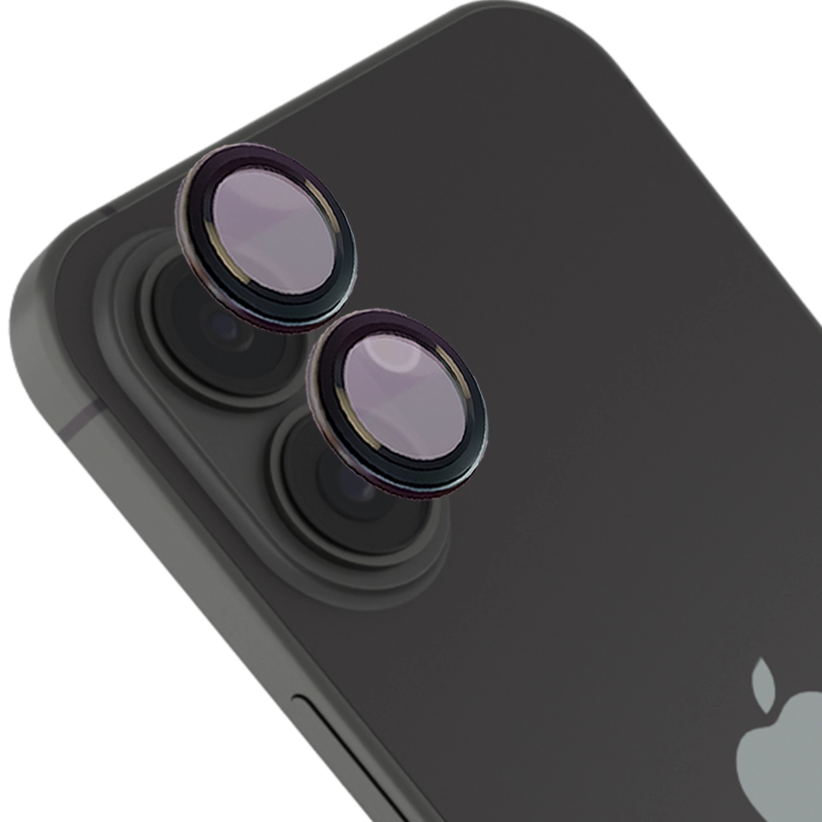 Szkło na aparat z aplikatorem Bizon Glass Snap Lens do iPhone 17, 1 zestaw, czarna ramka