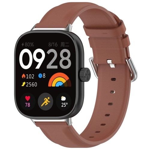 Image of Pasek Bizon Strap Watch Casual do Xiaomi Redmi Watch 4/Xiaomi Band 8 Pro, brązowy