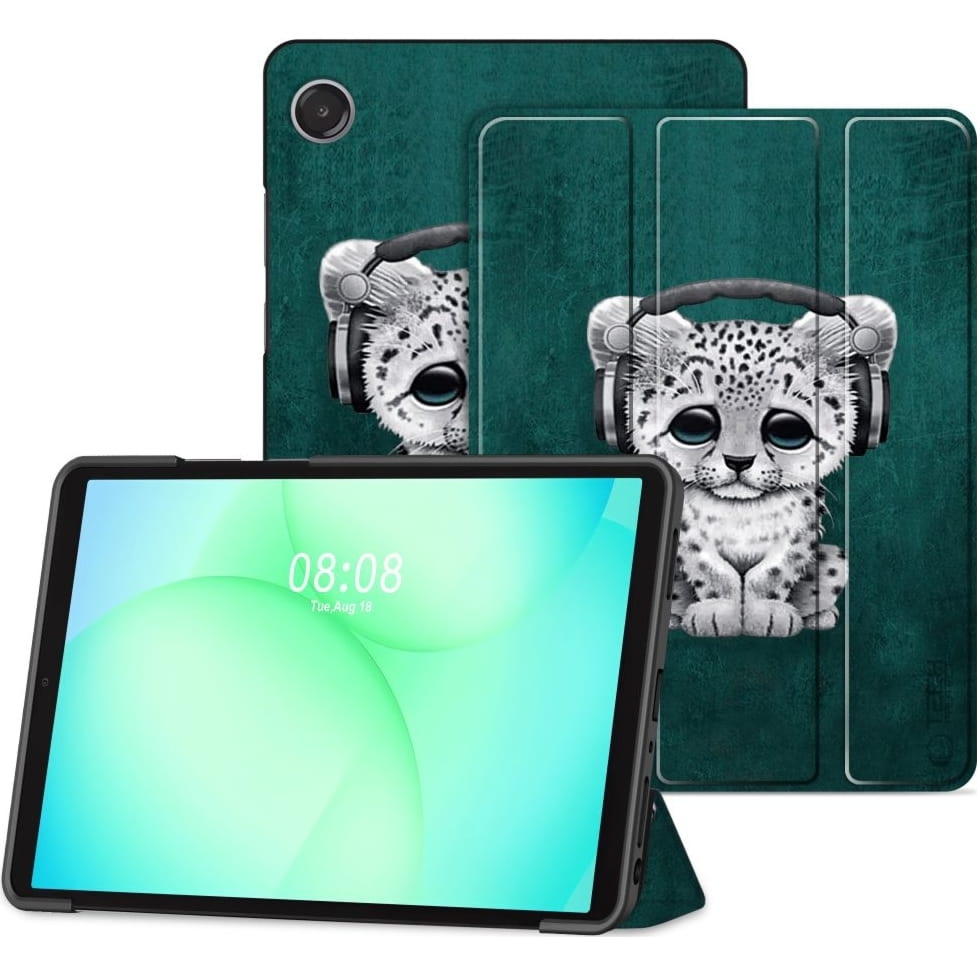 Etui z klapką Tech-Protect SmartCase do Galaxy Tab A11+ / Tab A9+, ciemnozielone