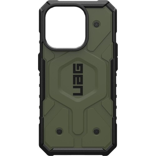 Image of Etui Urban Armor Gear Pathfinder MagSafe do iPhone 15 Pro, oliwkowe