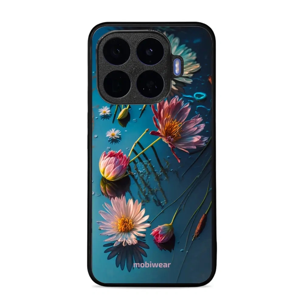 Etui ochronne do Xiaomi 17T Pro, Mobiwear Glossy Case, niebiesko-kwieciste