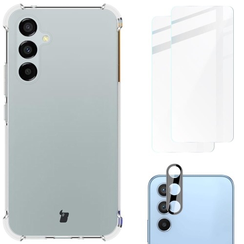 Image of Etui + 2x szkło + obiektyw Bizon Case Clear Pack do Galaxy A54 5G, przezroczyste