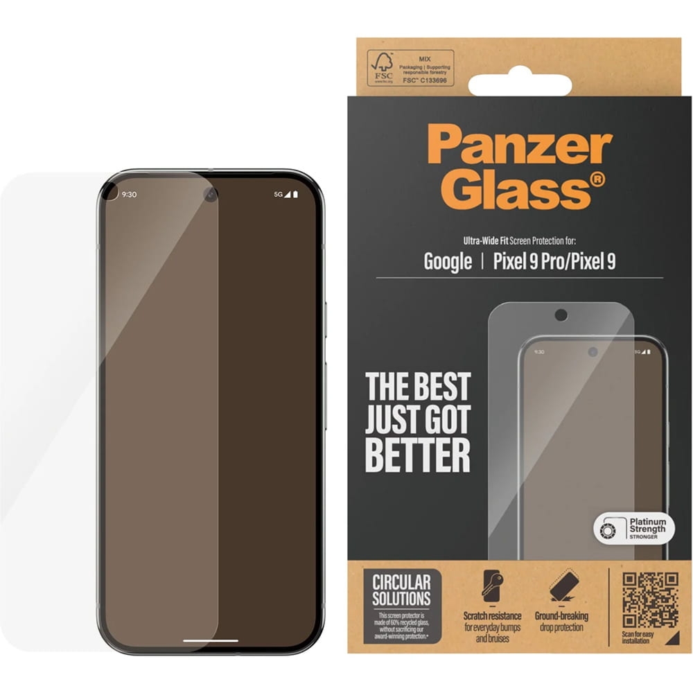 Szkło hartowane PanzerGlass Ultra-Wide Fit do Google Pixel 10 / 10 Pro / 9 / 9 Pro
