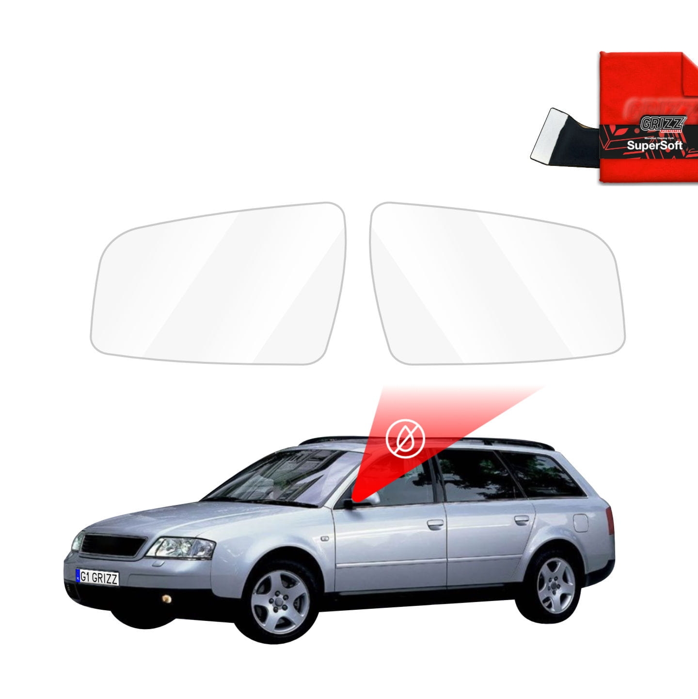 Folia przeciwdeszczowa Grizz Protector na lusterka do Audi TT (1998-2006)