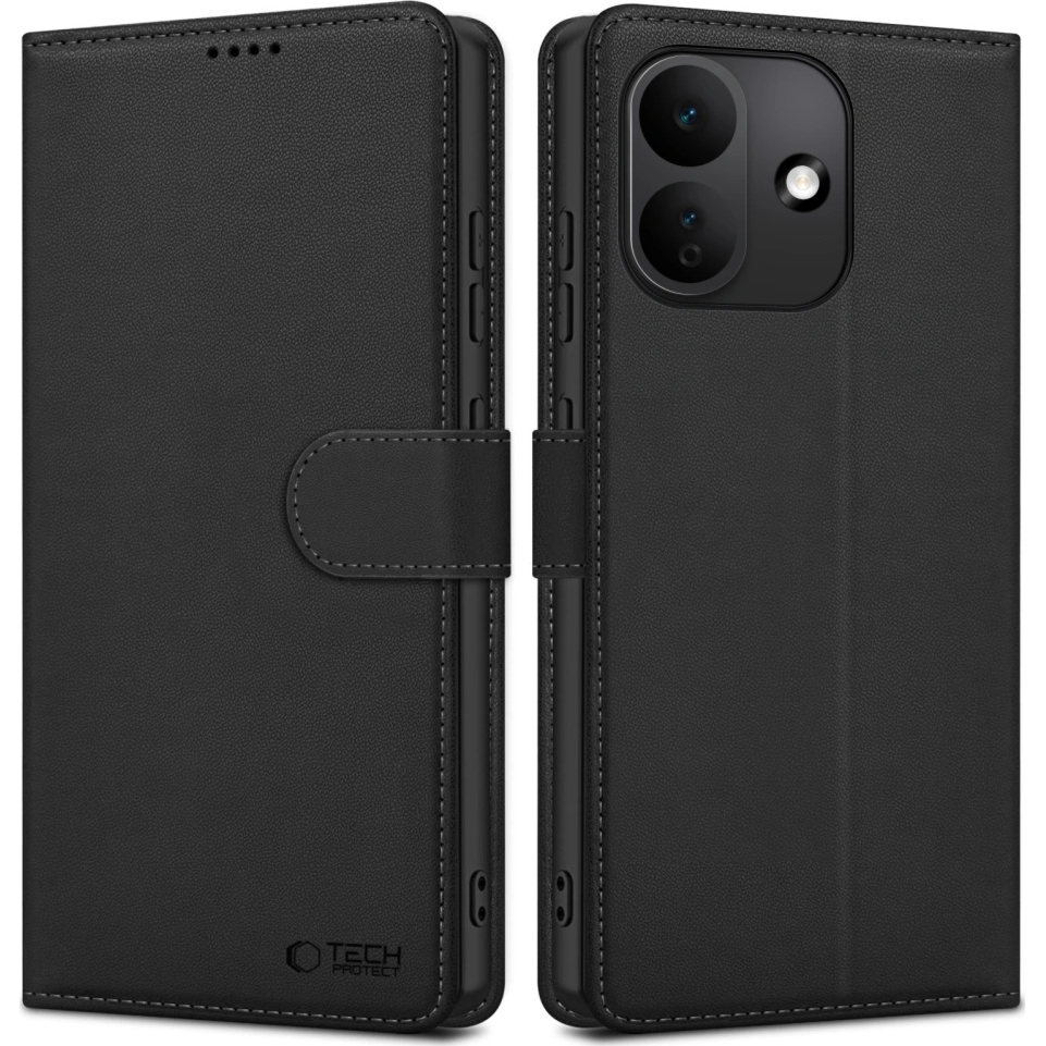 Etui z klapką Tech-Protect Wallet do Xiaomi Redmi Note 17 Pro 5G, czarne