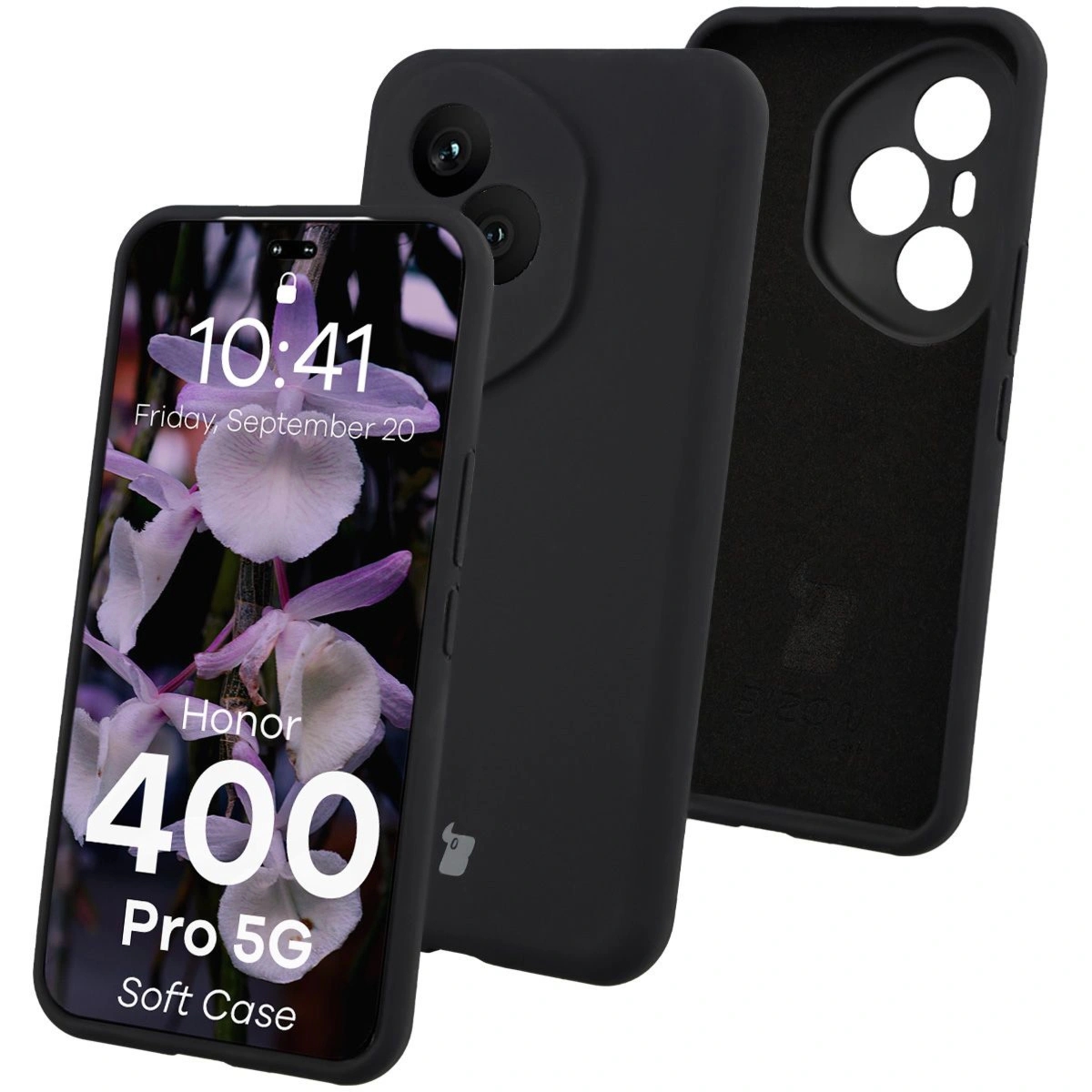 Silikonowe etui Bizon Soft Case do Honor 400 Pro, czarne