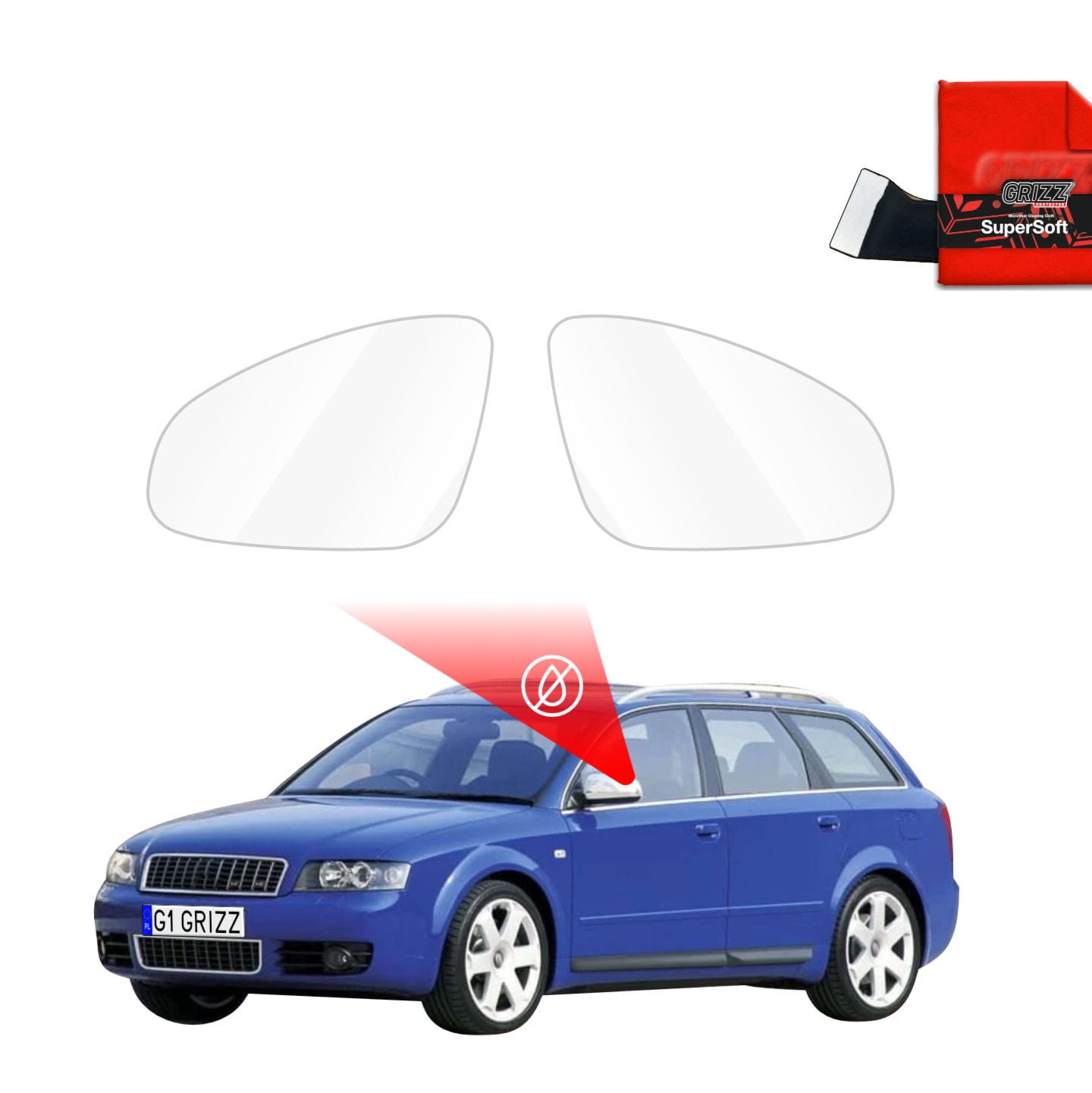 Folia przeciwdeszczowa Grizz Protector na lusterka do Audi A4 B6 Avant (2000-2006)