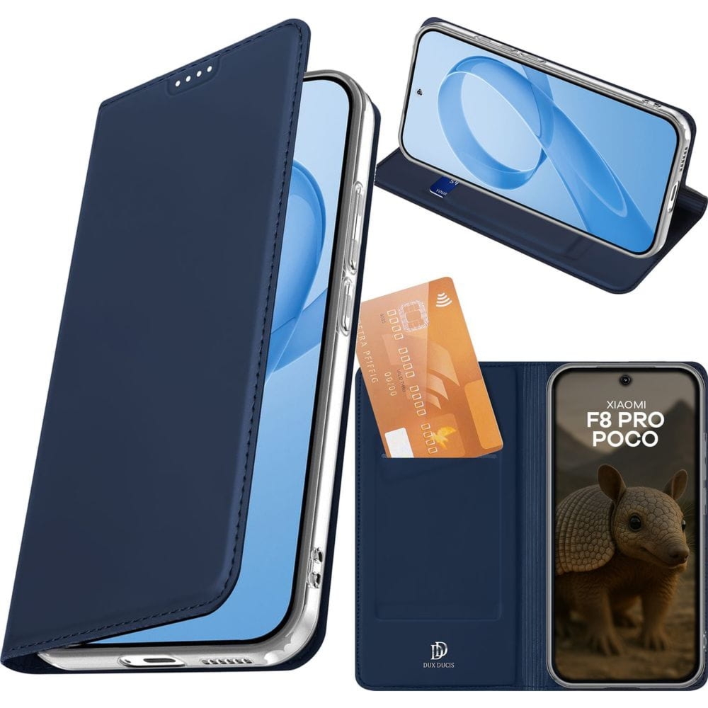 Etui z klapką Dux Ducis Skin Pro do Xiaomi POCO F8 Pro, granatowe