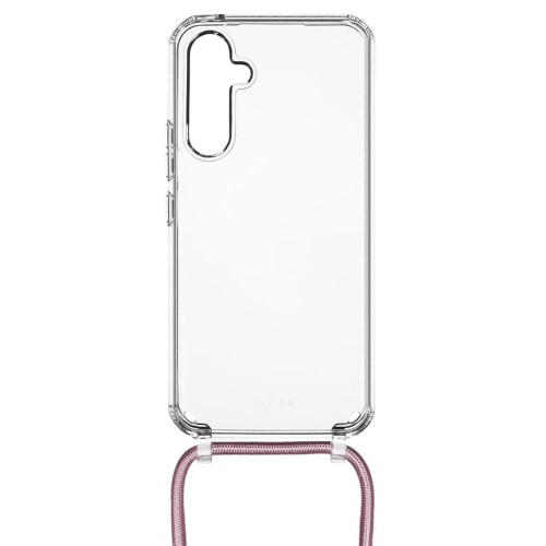 Image of Etui FIXED Pure Neck do Galaxy A54 5G, przezroczyste ze smyczą różową