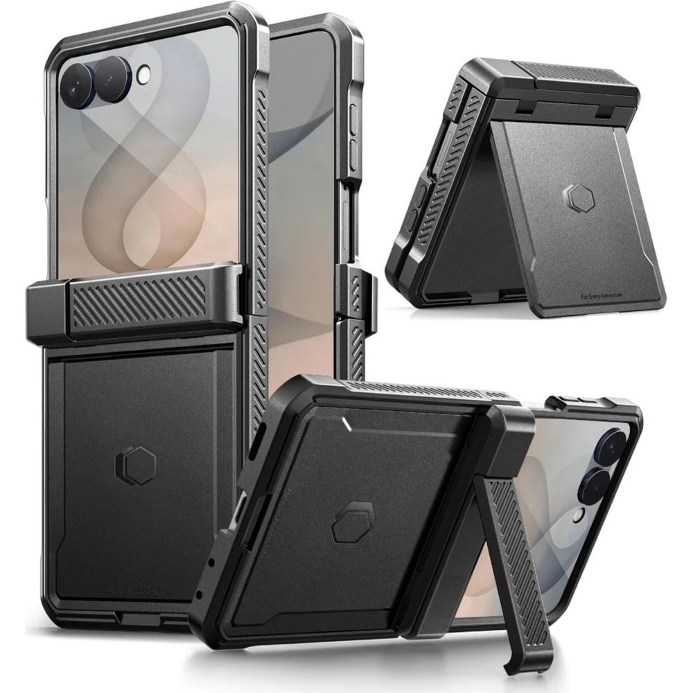 Etui 360° Tech-Protect Kevlar Pro do Galaxy Z Flip8, czarne