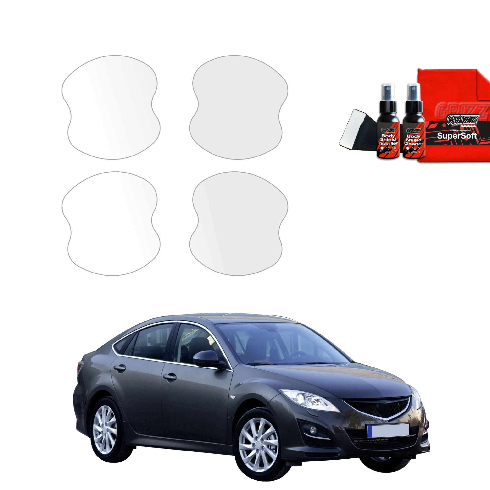 4w1 Folia ochronna pod klamki Grizz Protector do Mazda 6 2 Sedan 4D (2010-2013)