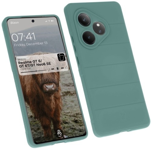 Image of Pancerne etui Bizon Case Tur do Realme GT 6 / GT 6T / GT Neo6 SE, ciemnozielone