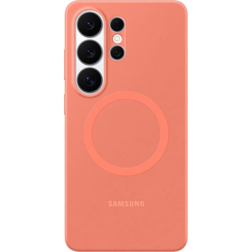 Oryginalne etui Samsung Silicone Magnet Case do Galaxy S26 Ultra, do MagSafe, jasnoczerwone
