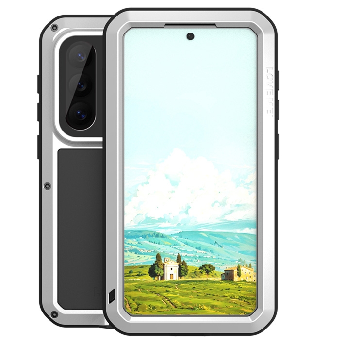 Etui pancerne + szkło LOVE MEI Powerful do Galaxy S26, srebrne