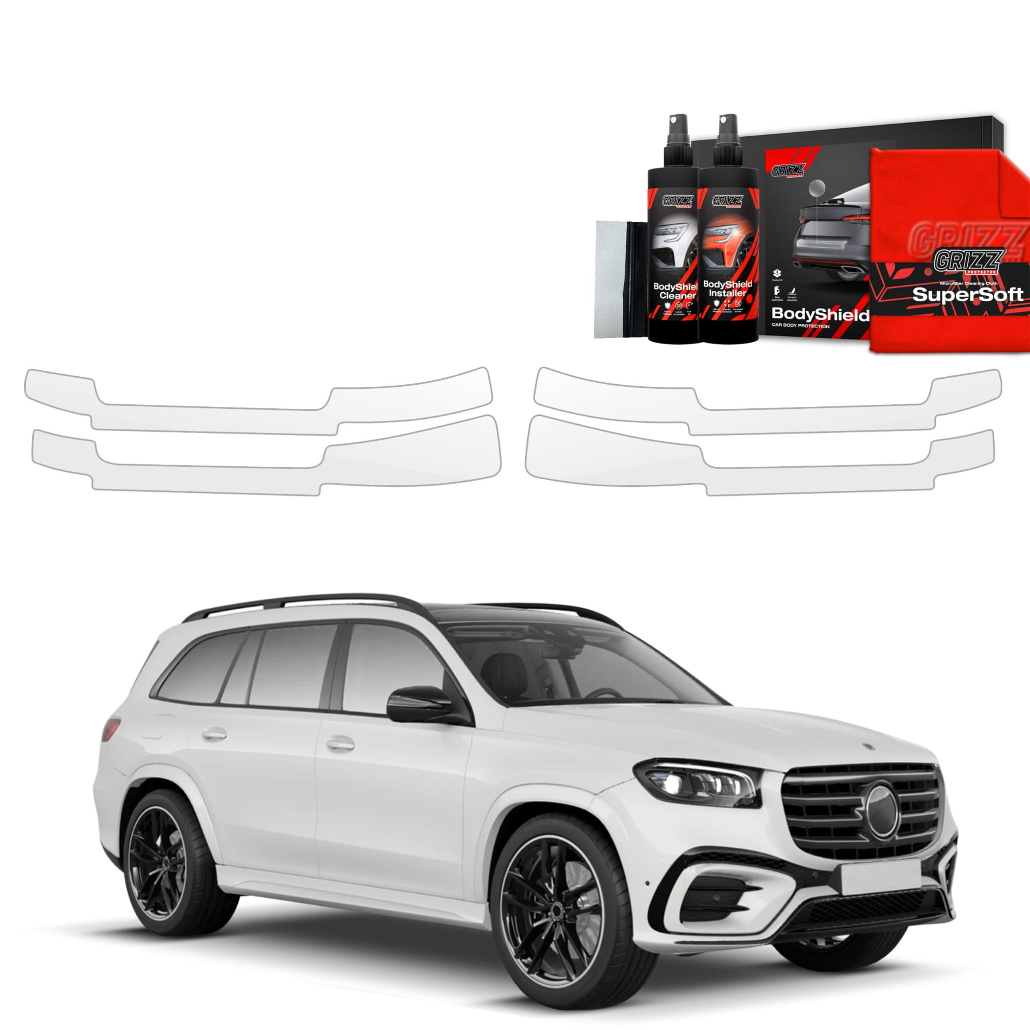 4w1 Folia ochronna Grizz Protector na progi do Mercedes GLS 450d (2023-2026)