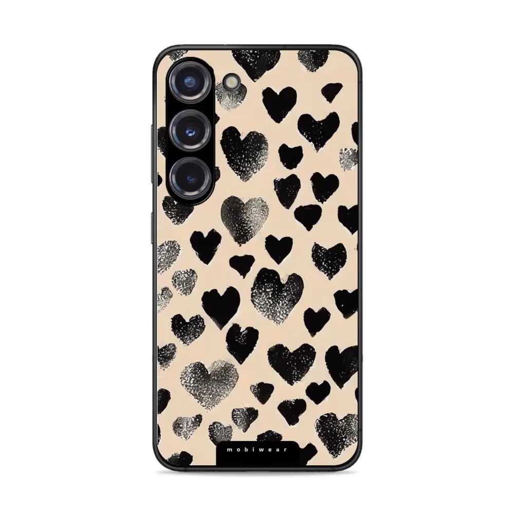 Etui ochronne do Galaxy S23, Mobiwear Glossy Case, beżowa miłość