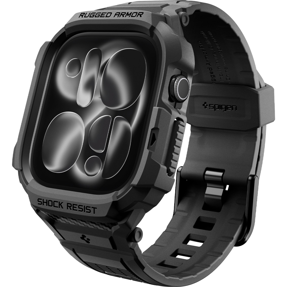 Etui z paskiem Spigen Rugged Armor Pro do Apple Watch Series 12 46mm, czarne