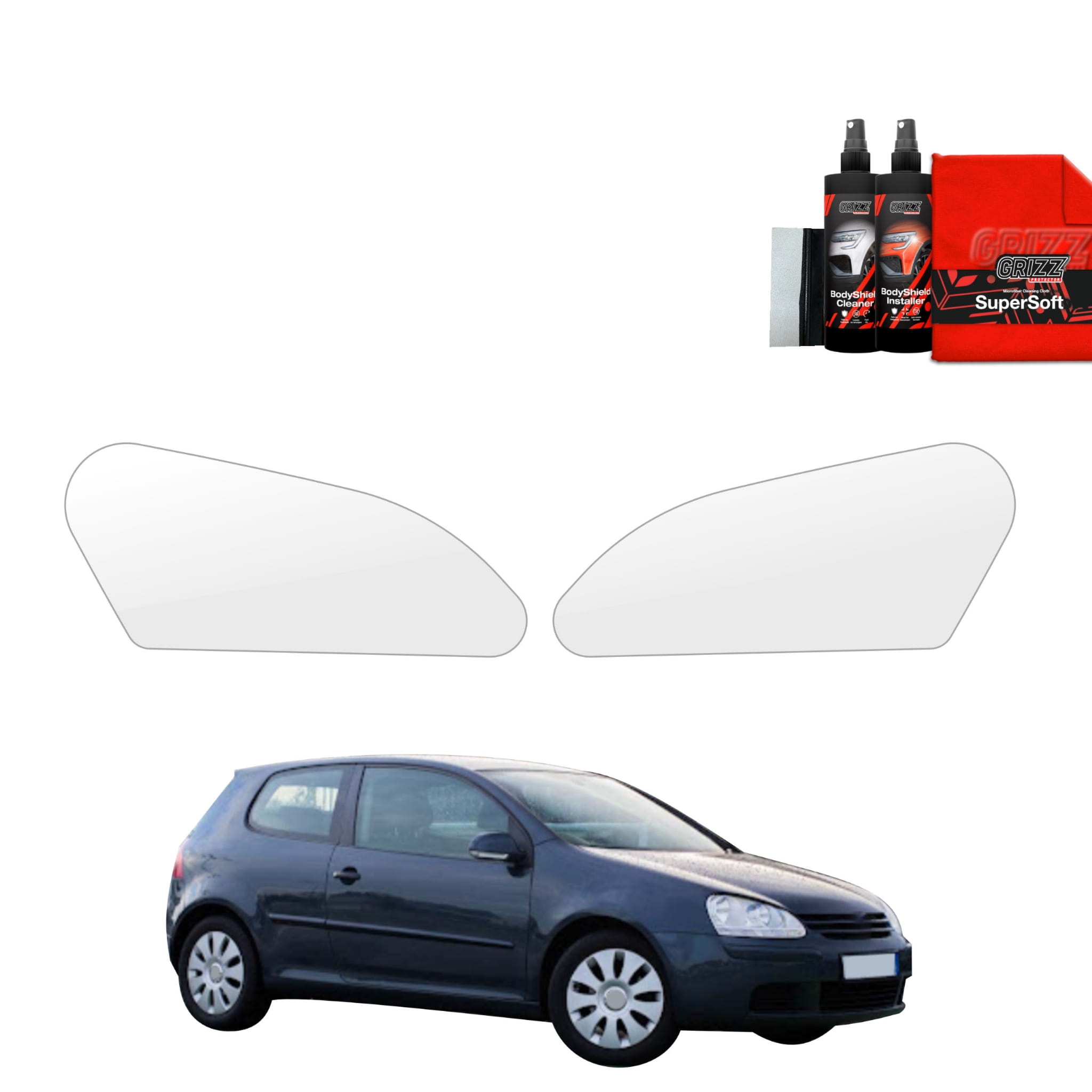 2w1 Folia ochronna na lampy Grizz Protector do Volkswagen Golf 5 Hatchback 3D (2003-2009)