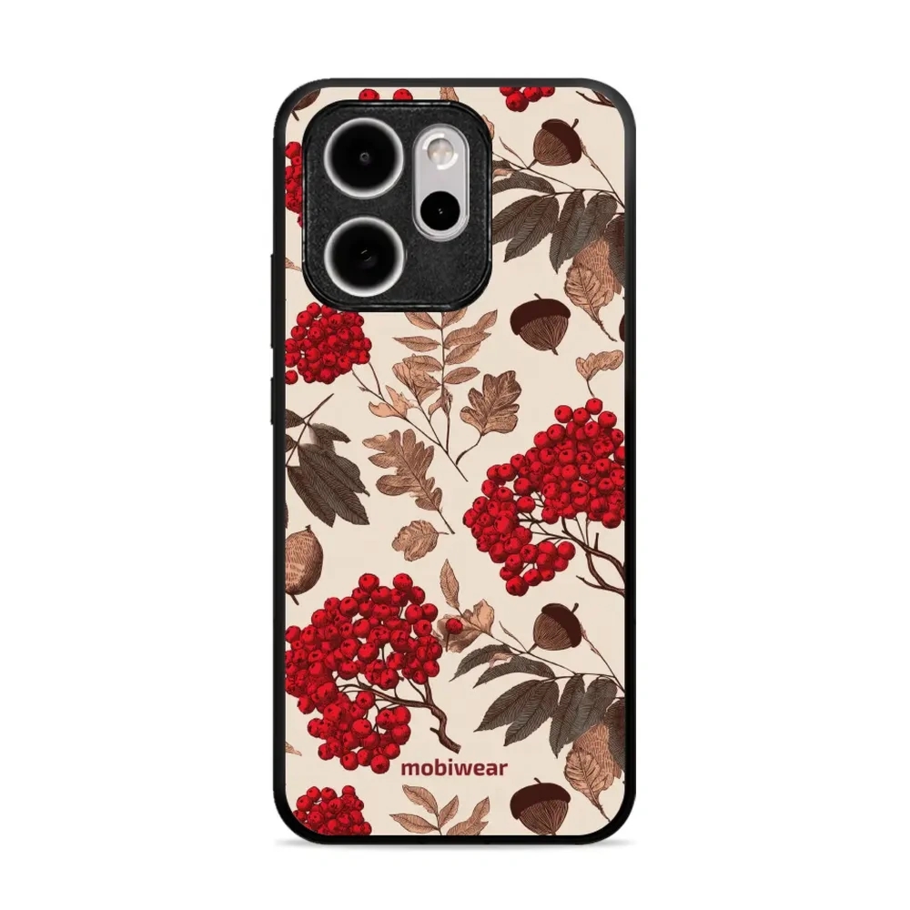 Etui ochronne do OPPO Reno15 Pro, Mobiwear Glossy Case, jarzębina na ecru