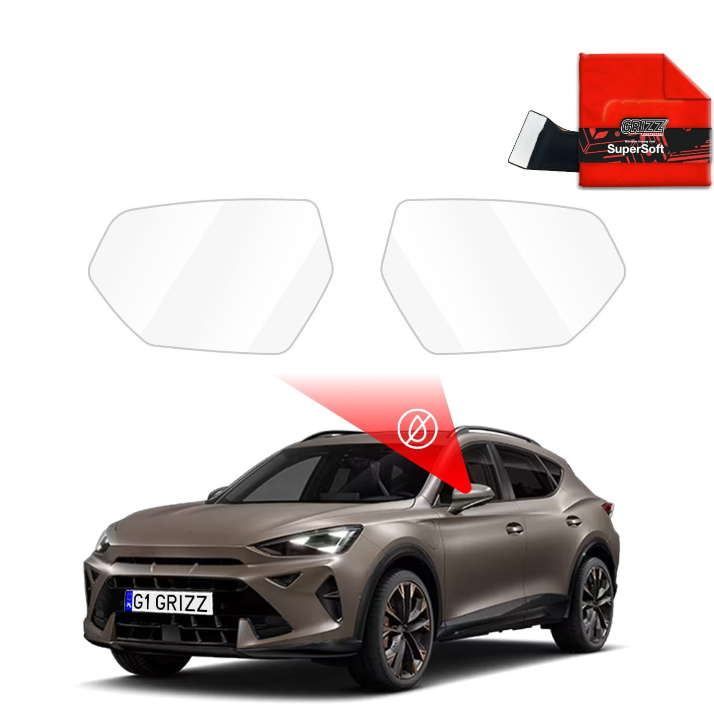 Folia przeciwdeszczowa Grizz Protector na lusterka do Cupra Formentor (2024-2026)