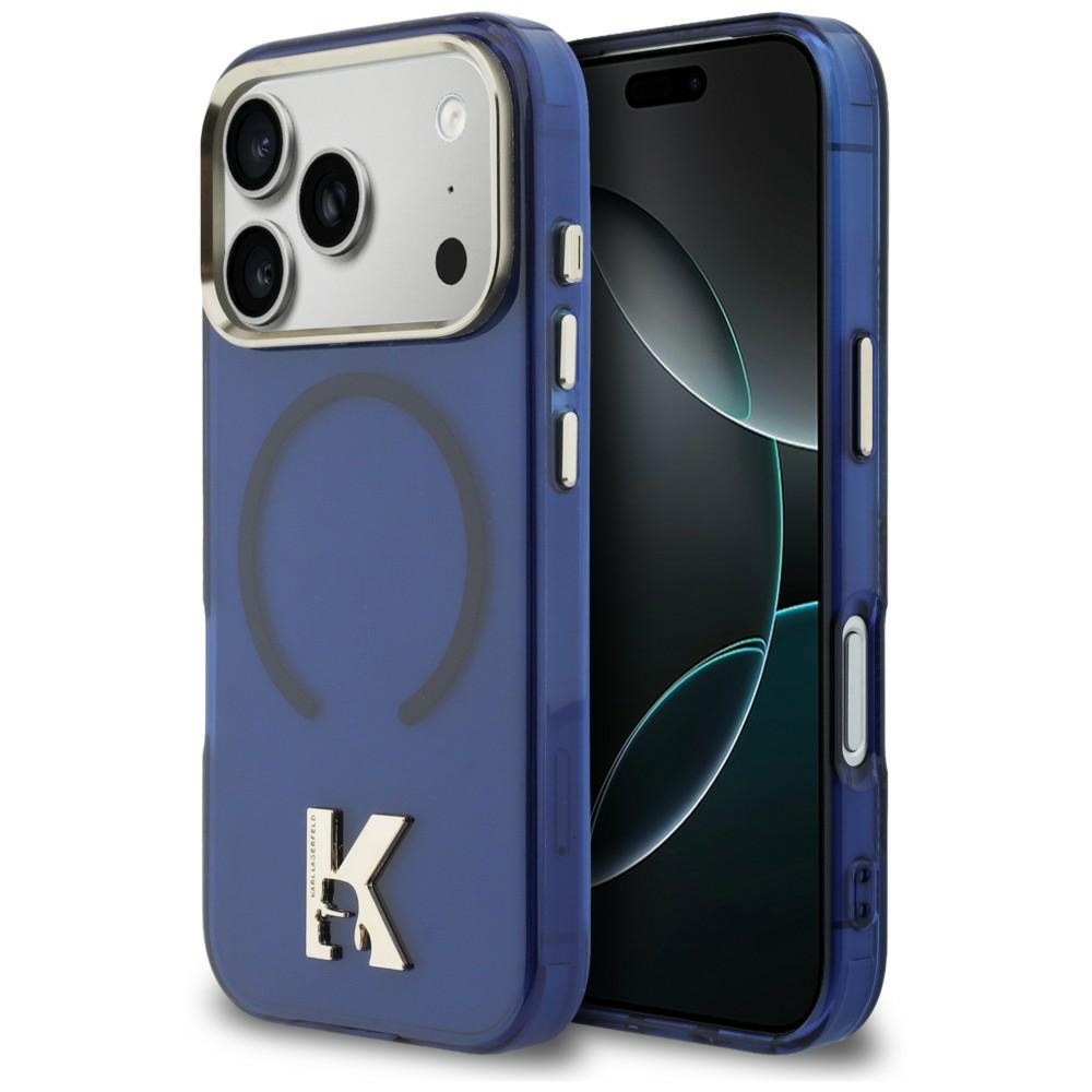 Etui Karl Lagerfeld IML K Head do iPhone 18 Pro / 17 Pro do MagSafe, niebieskie