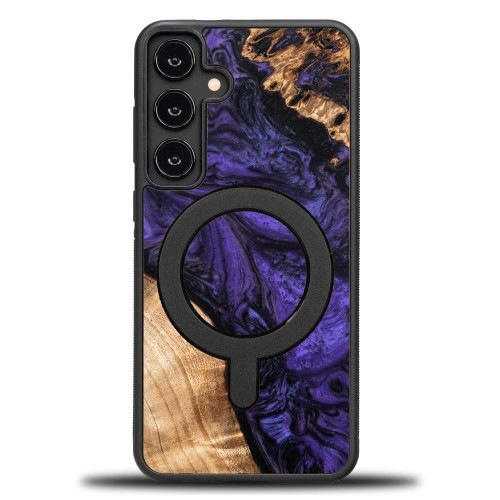 Image of Drewniane etui do Galaxy A35 5G, Bewood Unique Violet do MagSafe