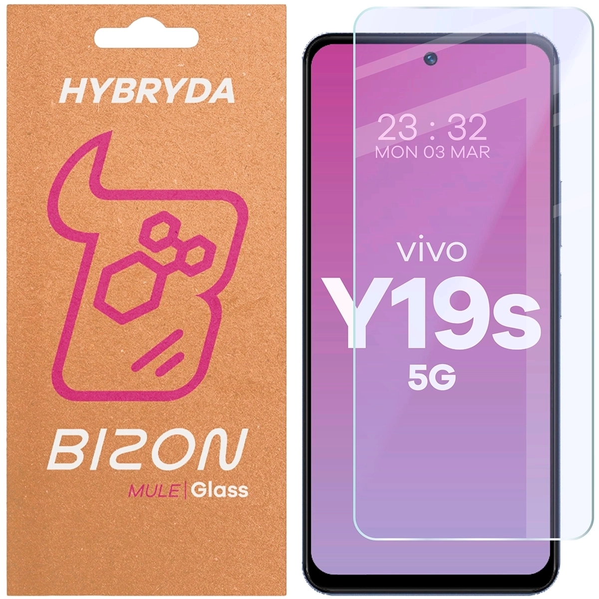 Elastyczne szkło hybrydowe Bizon Hybrid Mule do Vivo Y19s