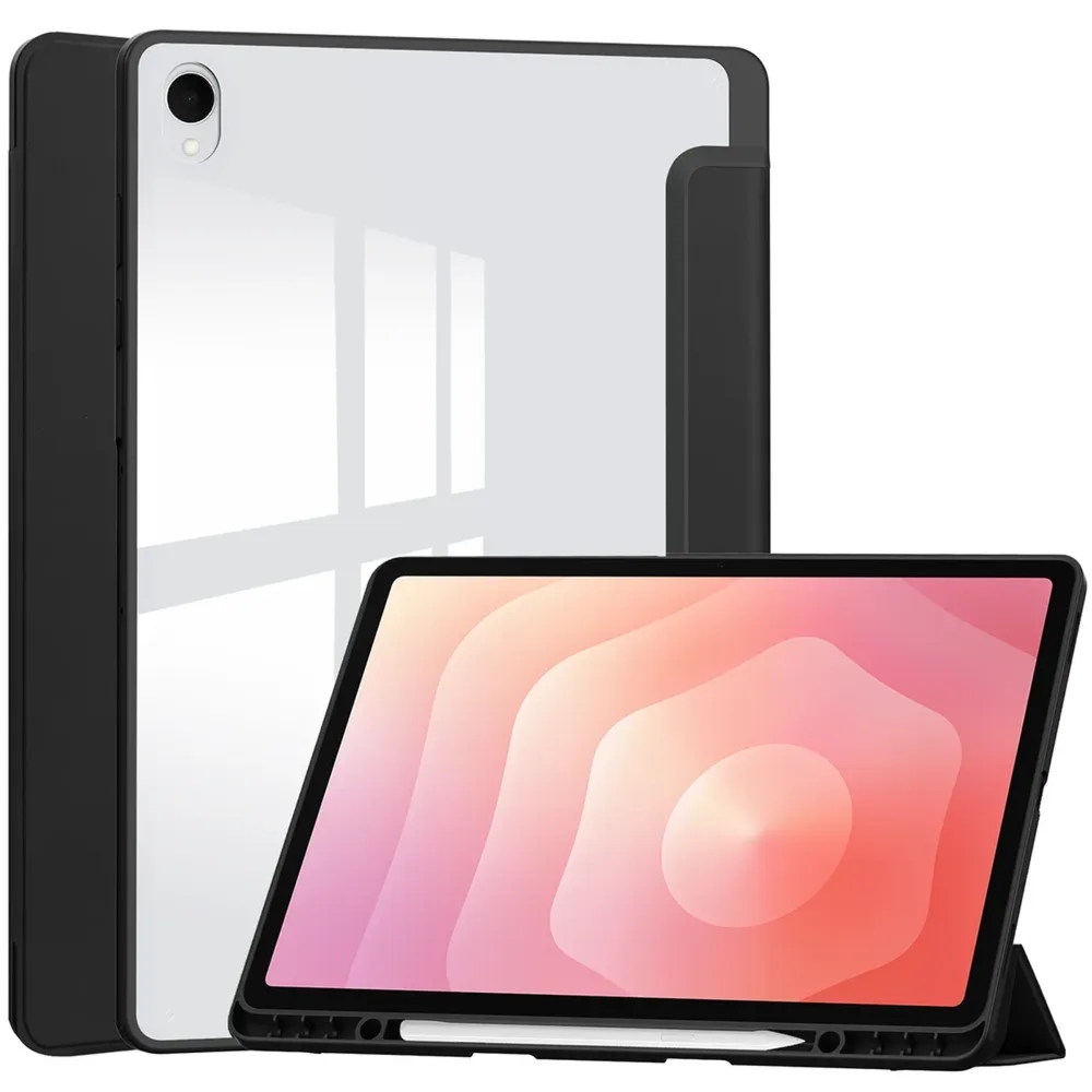 Etui z klapką Bizon Case Tab Clear Matt do Galaxy Tab S12 Plus, czarne