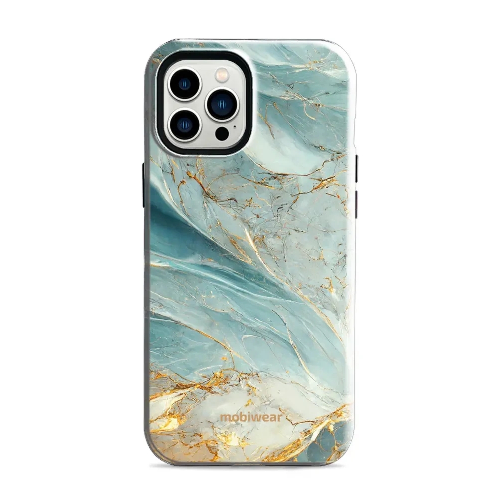 Etui ochronne do iPhone 12 Pro Max, Mobiwear Elite Pro, żyła lazuru