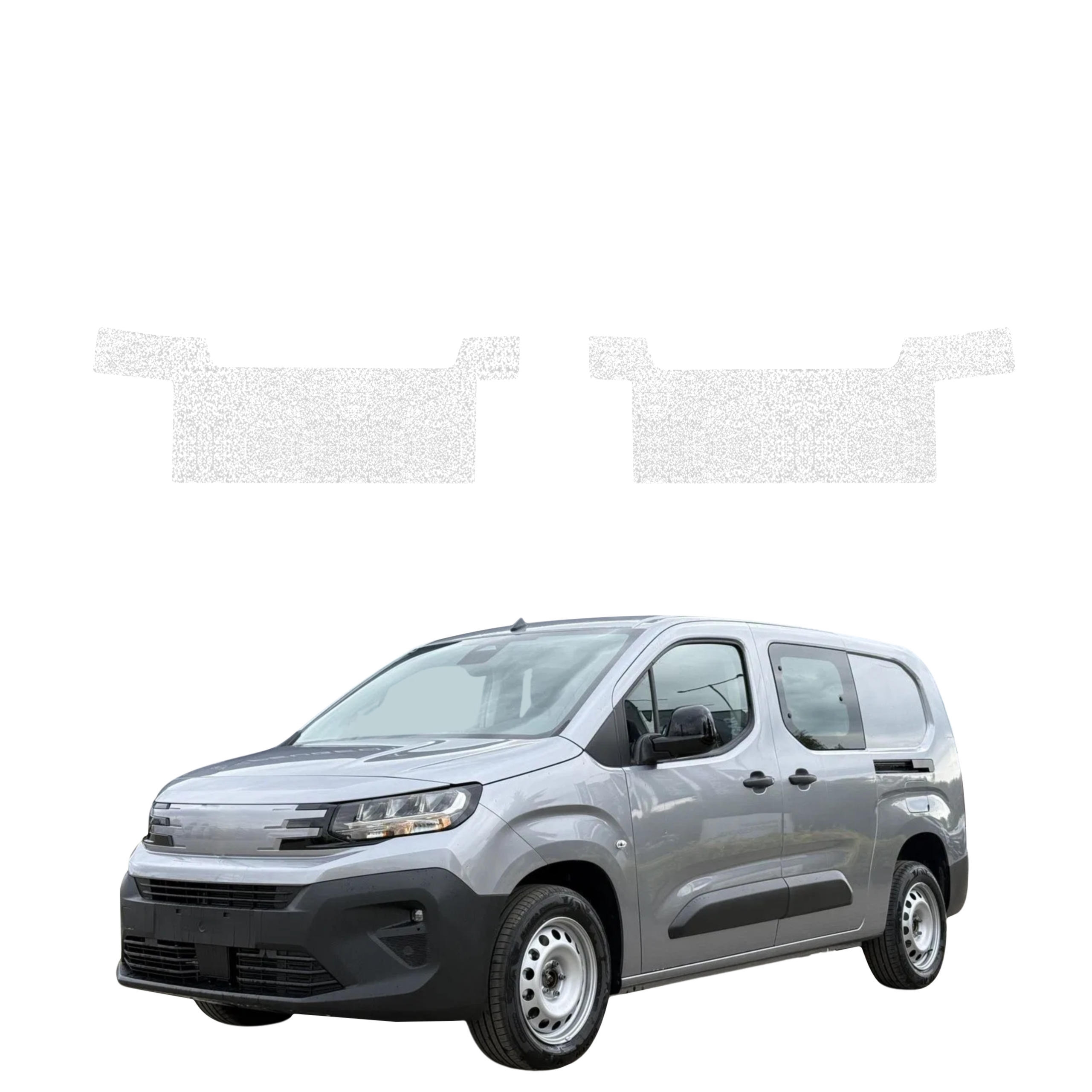 2w1 Biała powłoka techniczna Grizz Protector na przednie progi Peugeot Partner (2018-2026)
