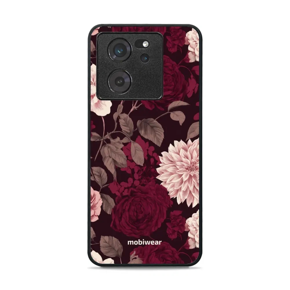 Etui ochronne do Xiaomi 13T Pro, Mobiwear Glossy Case, wino i dalie