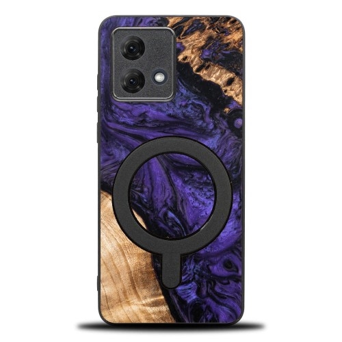 Image of Drewniane etui do Motorola Moto G84 5G, Bewood Unique Violet do MagSafe