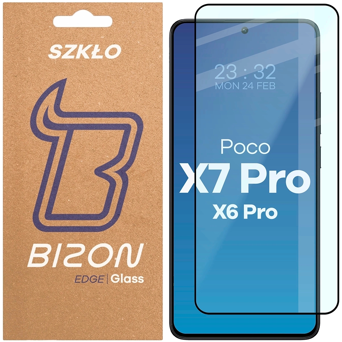 Image of Szkło hartowane Bizon Glass Edge 2 do Xiaomi Poco X6 Pro / X7 Pro