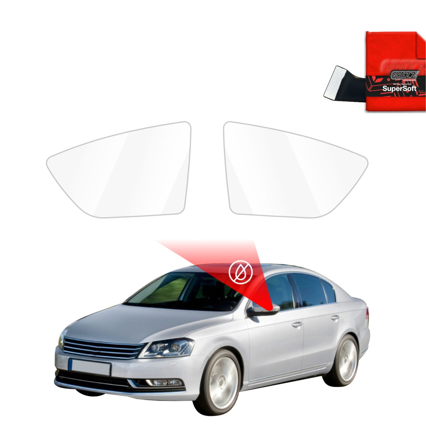 Folia przeciwdeszczowa Grizz Protector na lusterka do Volkswagen Passat B7 Sedan (2010-2014)