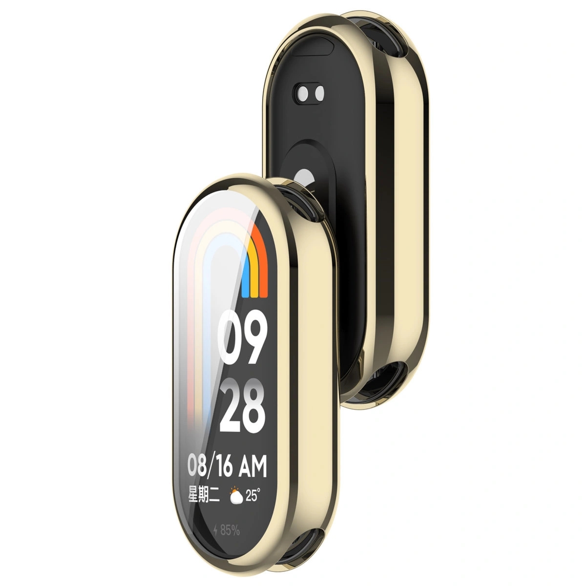 Etui z osłoną ekranu Bizon Case Watch Felipe do Xiaomi Smart Band 10, złoty