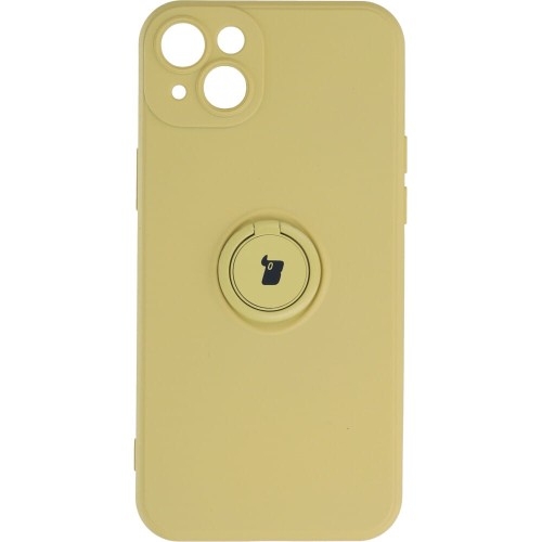 Image of Etui Bizon Case Silicone Ring Sq do iPhone 14 Plus, żółte